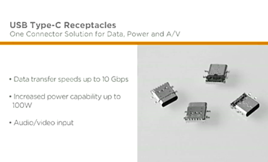 TE Connectivity USB Type-C 插座